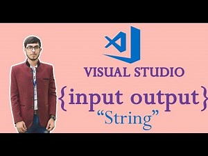 2.C# Tutorial | input-output Function with String | |Visual Studio 2017