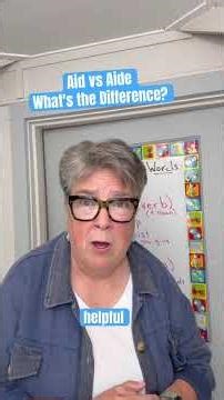Aid vs Aide: A Confusing Word Pair #learnenglish #languagelearning #teacher #vocabulary #esl