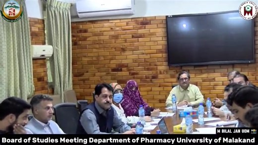 The Department of Pharmacy, University of Malakand, convened its 9th Meeting of the Board of Studies on October 27, 2025, under the chairmanship of Prof. Dr. Waqar Ahmad, Chairman, Department of Pharmacy. The meeting discussed and approved several key academic matters, including the adoption of the revised Pharm-D Curriculum 2025, the proposal for establishing the Faculty of Pharmacy and Health Sciences, and other important academic reforms. The meeting was graced by the Pro Vice Chancellor, Pro