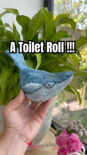 Homemade AIR DRY CLAY Whale Sculpture