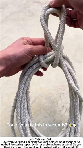 Hanging Coil Knot – Genius Way to Store Rope 🧠