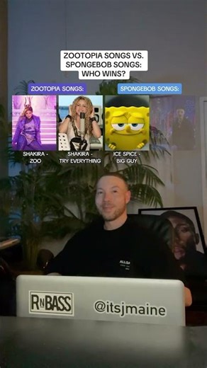 Zootopia Songs Vs. SpongeBob Songs (Shakira, Ice Spice, etc) Who Wins? #shorts #zootopia