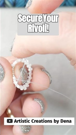 Mastering Peyote Stitch: Secure Your Rivoli! #shorts