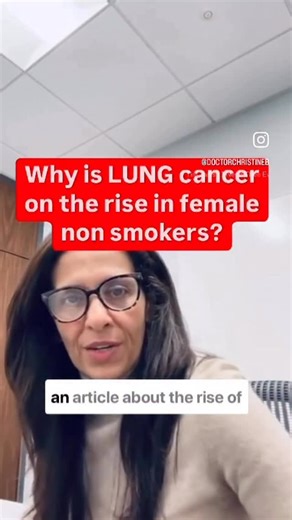 Dr. Christine Bishara, MD~Your Wellness and Weight Loss MD on Instagram: "Lung cancer: 🌱This is my most viewed reel of 2025—and of all time! Over 5 million views and 200k shares. 🌱But you know what’s interesting— it made me do more research on causes of lung cancer in non smokers and I discovered a common cause that affects males and females to an even greater extent. Sharing that video in my stories today but if you don’t catch it, comment the word STORIES and I’ll send you the video on that.