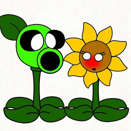 Sunflower kiss Peashooter #edit #animation #peashooter #ship #pvz