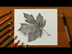 How to Draw a Realistic Leaf Step by Step | Pencil Drawing Tutorial