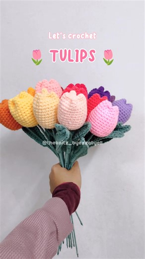 Crochet Tutorial: How to Make Beautiful Tulip Flowers