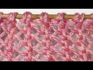 Easy to Knit Mesh Stitch Pattern Tutorial - Knitting Lace Patterns