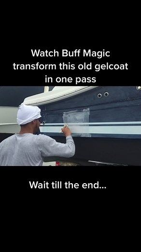 Buff Magic really is magic! #shurhold #fyp #boatdetailing #buffing