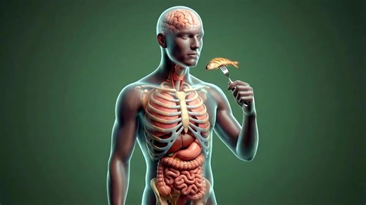 The Health Benefits of Fish Explained Visually. #FishNutrition #HealthyEating #Omega3Benefits #HumanAnatomy #FoodAndHealth