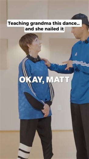 Teaching grandma this dance… and she nailed it 🤯