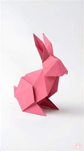 🐰 Origami 💗 Pink Rabbit animation #origami