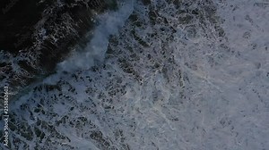 Amazing Slow Motion Waves shot at 120fps top down angle with the DJI Mavic 2 Pro Hasselblad 1 inch sensor camera at Vik Black Beach in Iceland.