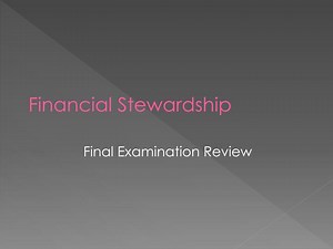 Financial Stewardship - SlideServe