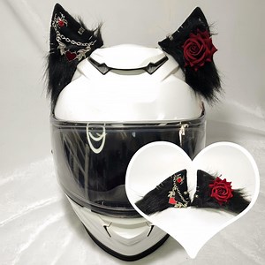 Oreilles de casque de moto gothiques : décoration moto araignée et rose - Etsy France