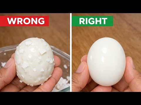 Eggshells Slide Right Off in Seconds! How to Peel Hard-Boiled Eggs Easily!