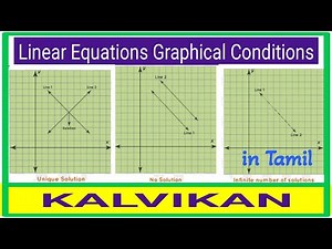 Linear Equations Graphical Method Class 10 in Tamil / Kalvikan