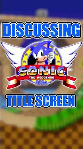 What I LIKE About Sonic 1's Title Screen #sonicthehedgehog