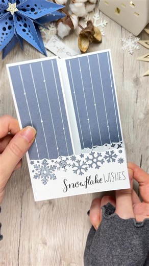 ❄️ This is my go to card fold if I don’t have too much time but still want it to be something special 😊 #diy #cardmakingideas #diybirthdsycard #cardmakingtutorial