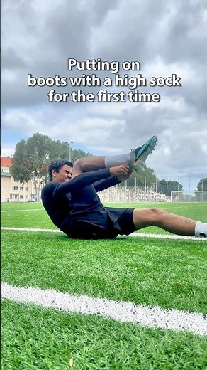 When you’re putting on boots with a high sock for the first time 😅