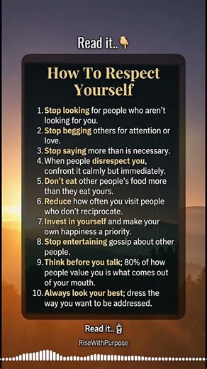10 Ways To Finally Start Respecting Yourself