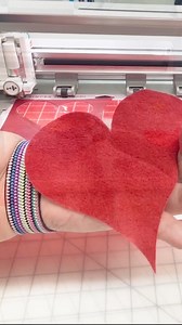 We used the same heart design to cut out seven different fabrics on the MOMENTO Craft Cutting machine. Always remember to do a test cut before cutting your final design...it's ok to tweak the force or speed for your specific materials. | Singer Sewing