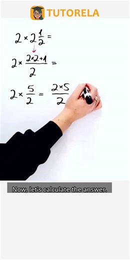 Multiply 2 × 2½: Mixed Number Magic #Math #MixedFractions #AllOperationsInMixedFractions