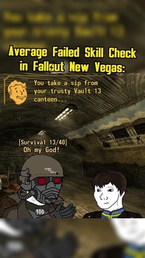 Average Failed Skill Check in Fallout New Vegas: #fallout #memes #shorts