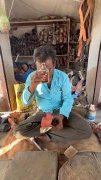 Amazing Unique Creative Talent Of Poor Man Making Leather Wallet Using Liquor Bottle🍾🧰