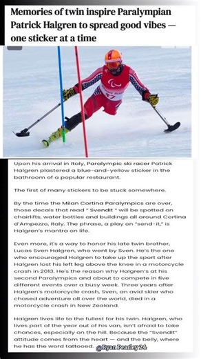 Paralympian Patrick Halgren Spreads Positivity — One Sticker at a Time 💙✨Twin Memories Inspire #yt