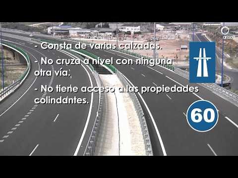 Vídeo curso autoescuela: Clasificación y tipos de vias 2 parte