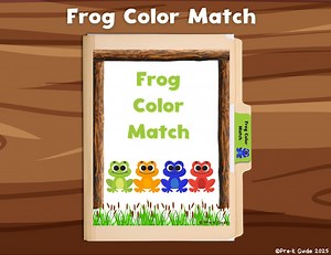 Frog Color Matching File Folder Game: Pre-k Learning - Etsy
