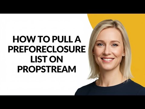 How to Pull a Preforeclosure List on Propstream - Julia'sTutorials