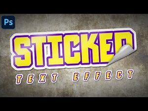 Sticker Text Effect in Photoshop: Easy Tutorial #photoshop