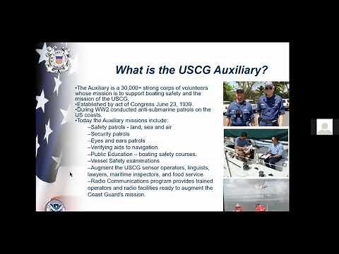 US Coast Guard Auxiliary volunteer communicator program explained to San Diego ARES 12-19-20