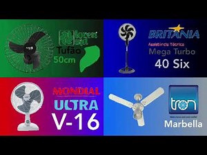 [Request 4x] Ventiladores Loren Sid Tufão 50, Ultra V-16, Britânia Mega Turbo 40 Six & Tron Marbella