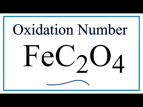 How to find the Oxidation Number for Fe in FeC2O4