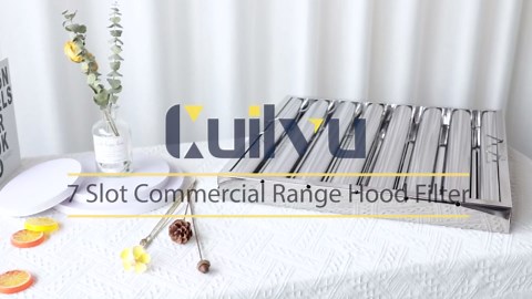 Hood Filters 19.5W x 19.5H Inch 430 Stainless Steel Pack of 6, 7 Grooves Commercial Hood Filters, Commercial Kitchen Range Hood Filter for Grease Rated Commercial Kitchen Exhaust Hoods