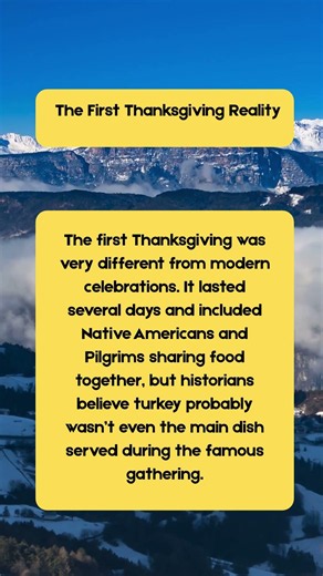 The First Thanksgiving Reality #Thanksgiving #History
