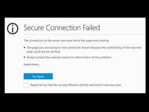 Secure Connection Failed Error di Firefox (SOLVED)
