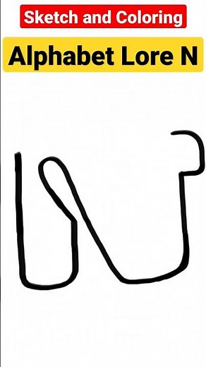 How to draw alphabet lore N | alphabet lore drawing and color N #alphabetlore #abcd @mikesalcedo