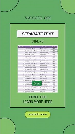 How to Separate Text in excel #exceltricks