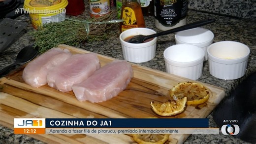Cozinha do JA1: aprenda a fazer um filé de pirarucu, premiado internacionalmente