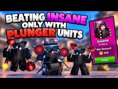 ALL PLUNGER UNITS vs INSANE MODE! | Cameraman Tower Defense