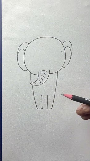 How to draw a elephant with pencil