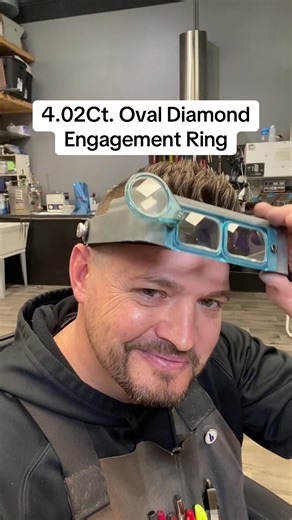 4.02Ct Oval Diamond Engagement Ring 14k Gold