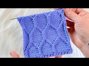 Simplified Beeswax Stitch Knitting Pattern | Geometric Honeycomb Texture |Easy Step-by-Step Tutorial