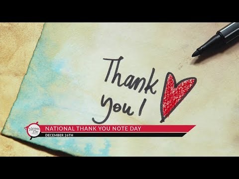 NATIONAL DAY CALENDAR: National Thank You Note Day