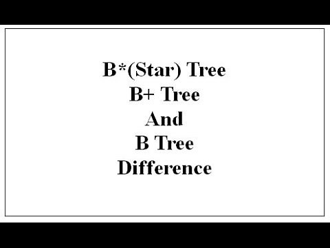 B*(Star) Tree,B+ Tree and B Tree Difference