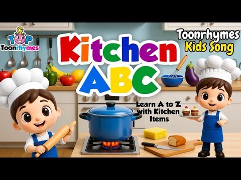Kitchen ABC | Learn A to Z with Kitchen Items | Kids Learning Song | Toonrhymes Kids Song